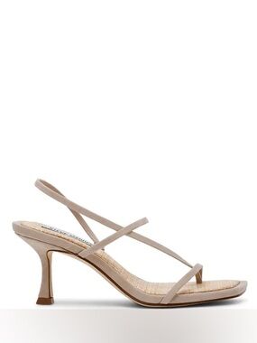 Steve Madden Locke Heels in Suede Taupe Raffia | VERY SLIGHTLY USED